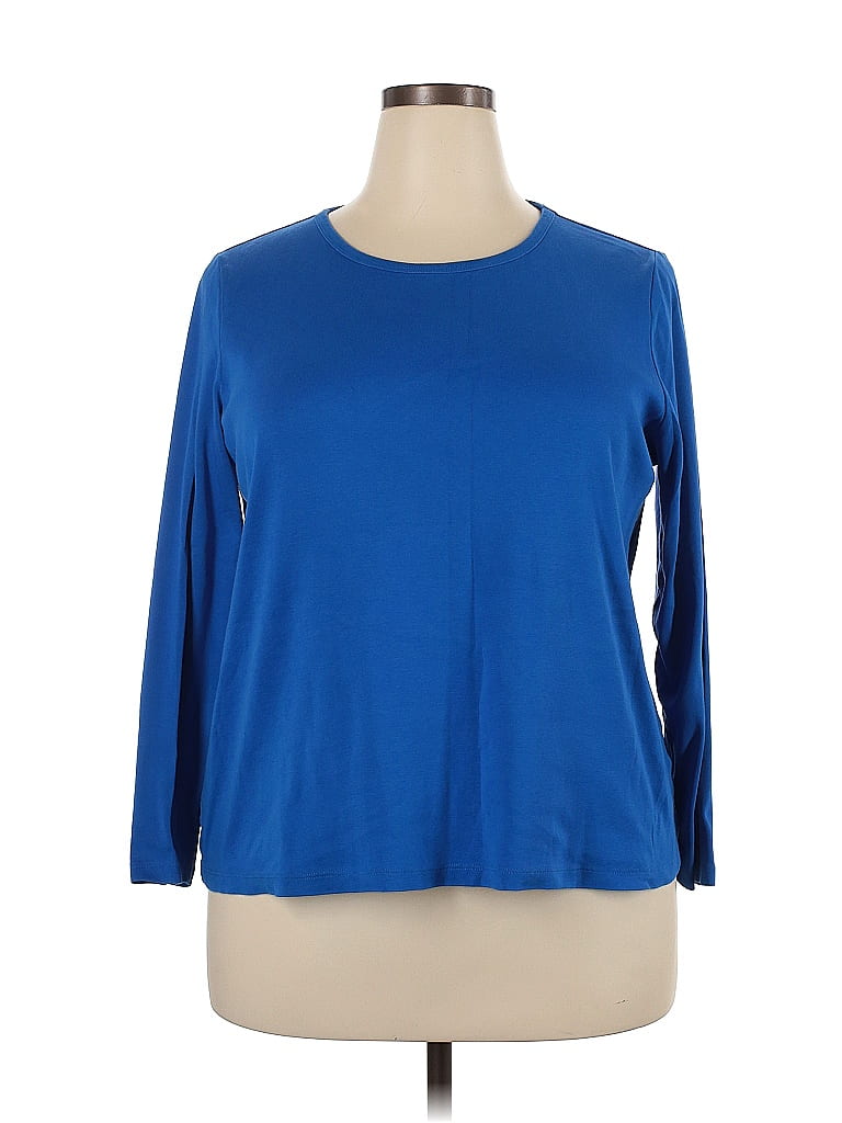 Lands' End Blue 3/4 Sleeve T-Shirt Size 2X (Plus) - 70% off | ThredUp