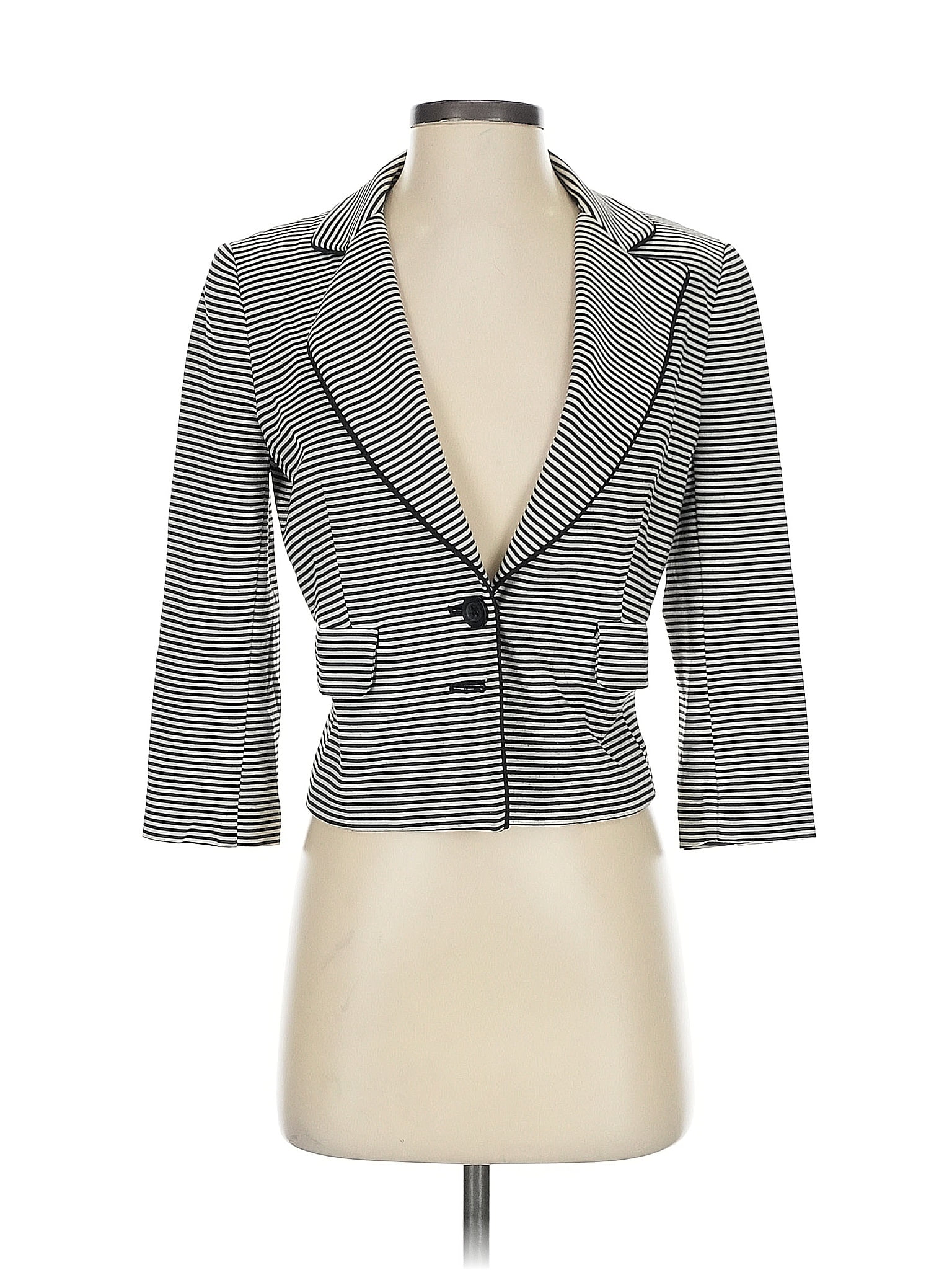 BCBG Paris Gray White Blazer Size XS