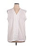 DG^2 by Diane Gilman 100% Polyester White Sleeveless Blouse Size XL - photo 1