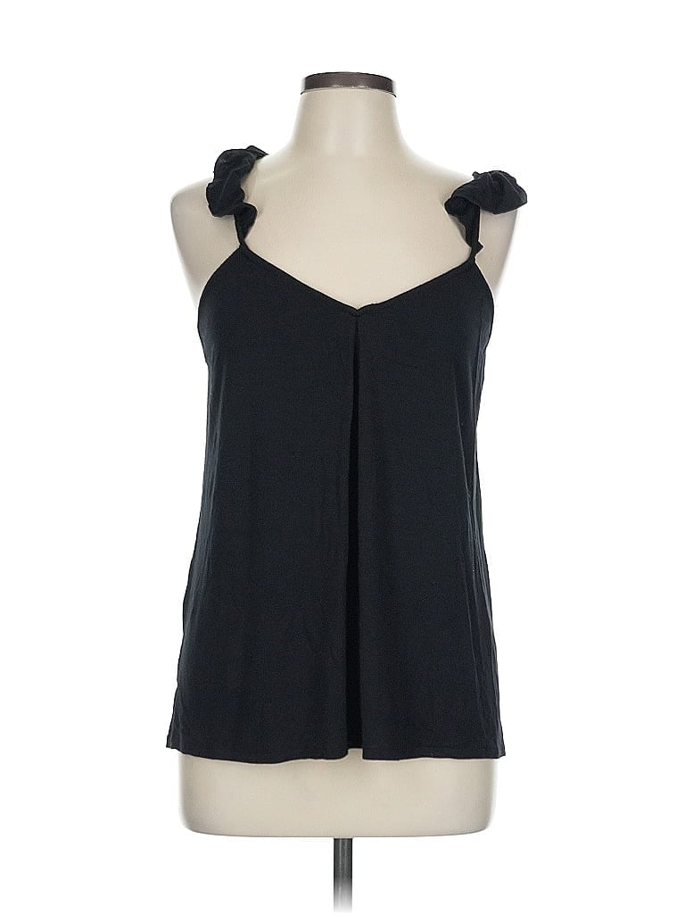 Pre-owned Josie Natori Tank Top Black Sweetheart Neckline Tops