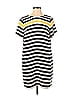 Cooper & Ella 100% Polyester Stripes Ivory White Casual Dress Size S - photo 1