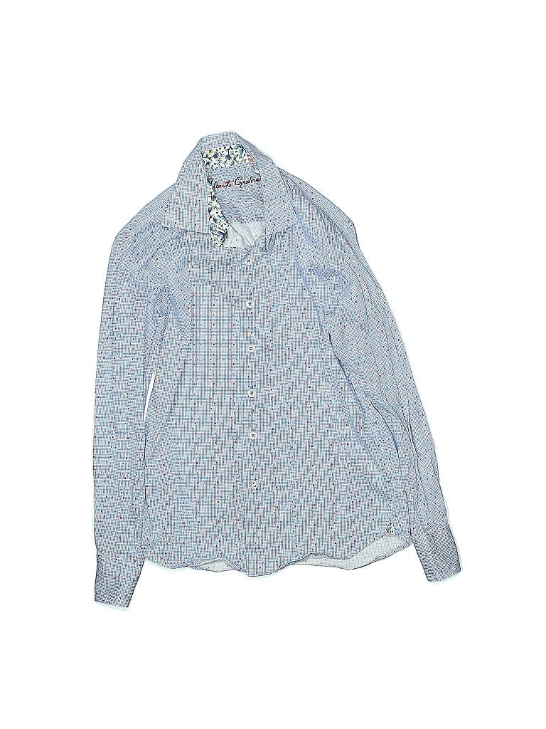 Robert Graham Print Blue Long Sleeve Button-Down Shirt Size 8 (big kids) - photo 1