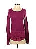 Lucky Brand 100% Polyester Burgundy Pink Pullover Sweater Size XS - photo 1