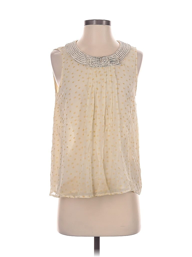 Corey Lynn Calter 100% Silk Ivory Sleeveless Silk Top Size XS - photo 1