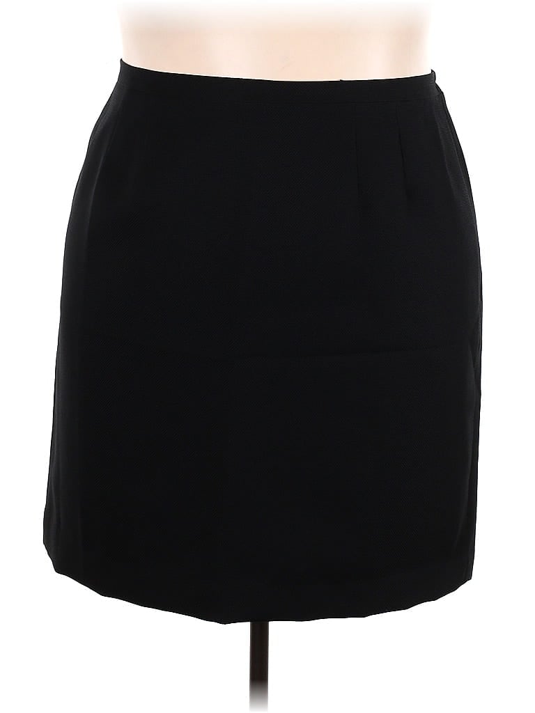 Judy's Group Inc 100% Polyester Solid Black Casual Skirt Size 22 - photo 1