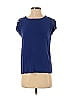 Les Petites... Collection 100% Silk Blue Short Sleeve Top Size S - photo 1