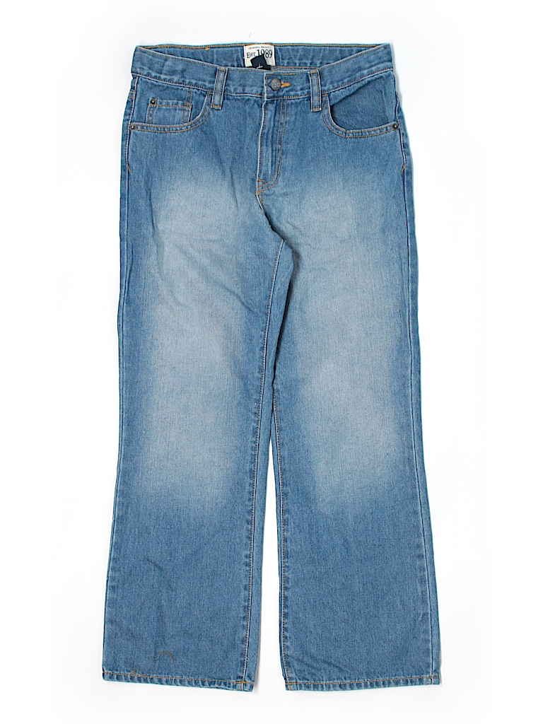 The Children's Place 100% Cotton Solid Blue Jeans Size 10 (Husky) - 20% ...