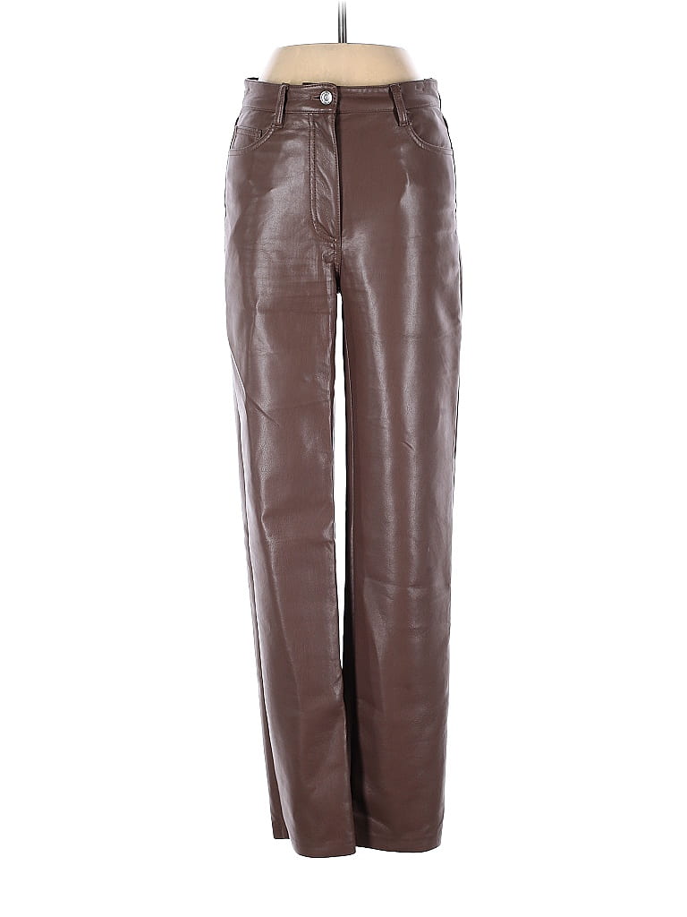 Wilfred 100% Polyurethane Brown Faux Leather Pants Size 2 - photo 1