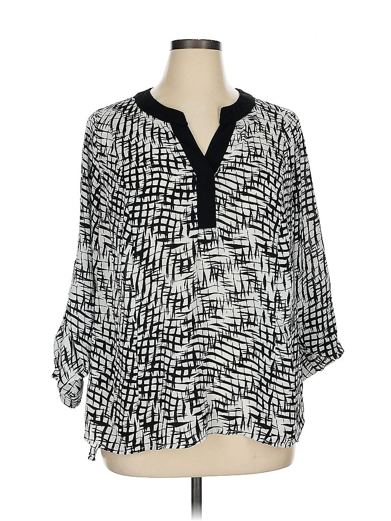 NWT Worthington Women's Floral Cap Sleeve Plus Size Blouse