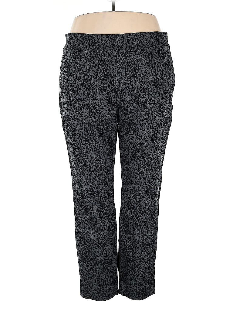 Susan Graver Animal Print Graphic Polka Dots Black Casual Pants Size 28 - photo 1