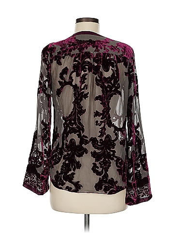 Hale Bob Long Sleeve Silk Top (view 2)