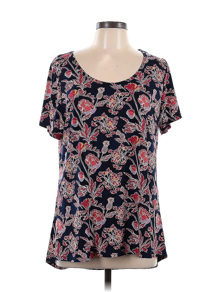 Pre-owned Lularoe Short Sleeve T-shirt In Blue