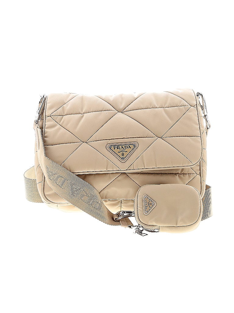Prada Ivory Tan Padded Re-Nylon Shoulder Bag One size - photo 1