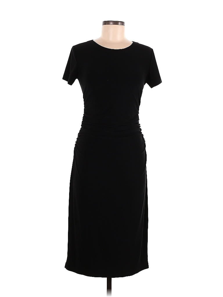 Norma Kamali Solid Black Casual Dress Size M - photo 1