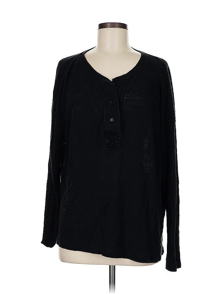 Pre-owned Zara W&b Collection Long Sleeve Henley Shirt