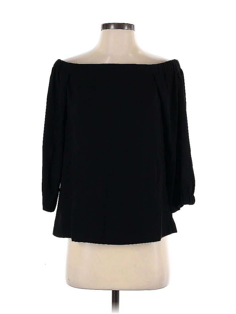 Pre-owned Babaton 3/4 Sleeve Top Black Off The Shoulder Neckline Tops