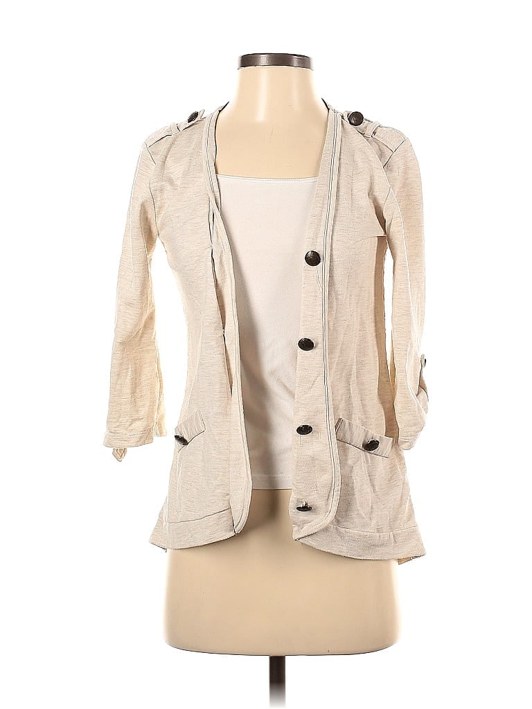 Pre-owned Vanity Cardigan Sweater In White
