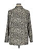 Jessica Holbrook 100% Polyester Chevron-herringbone Silver Long Sleeve Blouse Size 1X - photo 2