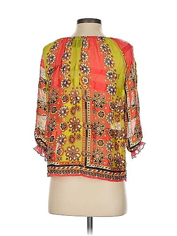 Fei 3/4 Sleeve Silk Top (view 2)