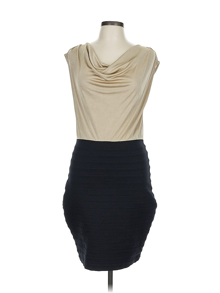 Express Color Block Ivory Cocktail Dress Size L - photo 1