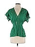 Max Studio Green Short Sleeve Blouse Size 1 - photo 1