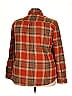 Sheshow Plaid Orange 3/4 Sleeve Button-Down Shirt Size XXL - photo 2