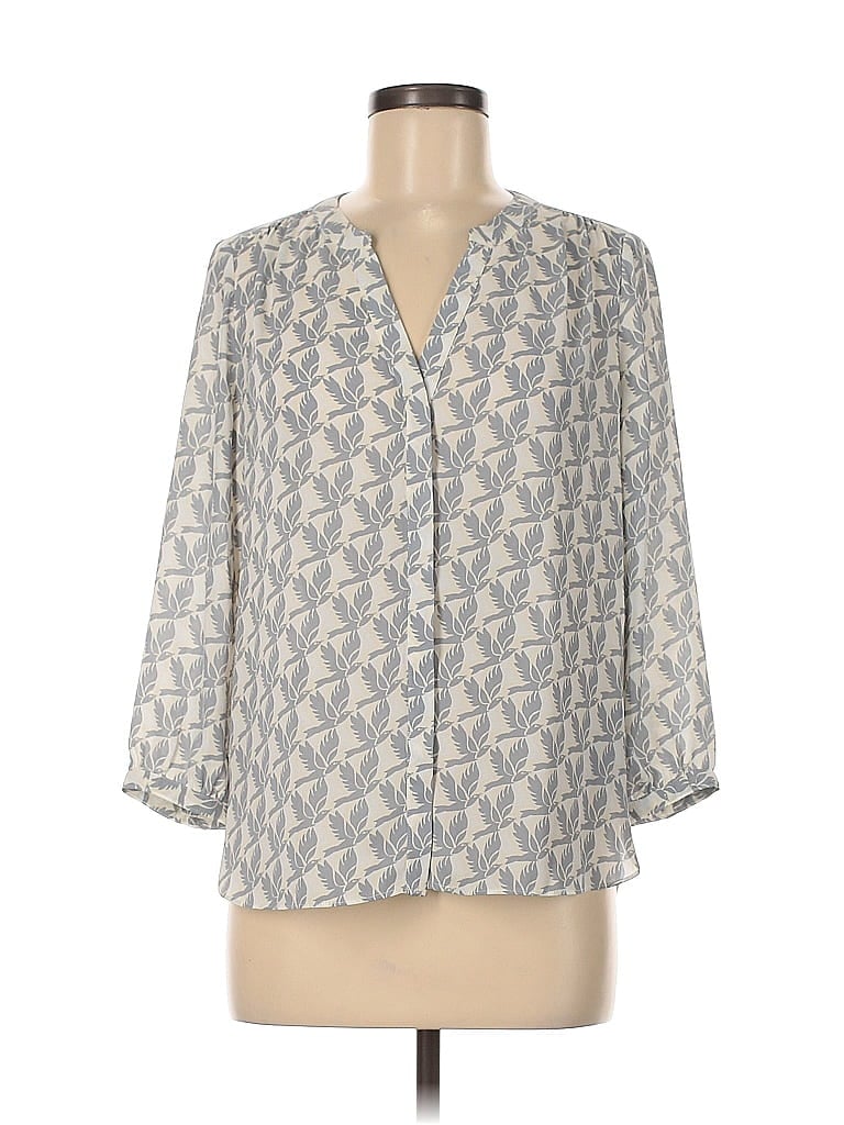 Pre-owned Nydj 3/4 Sleeve Blouse In Gray