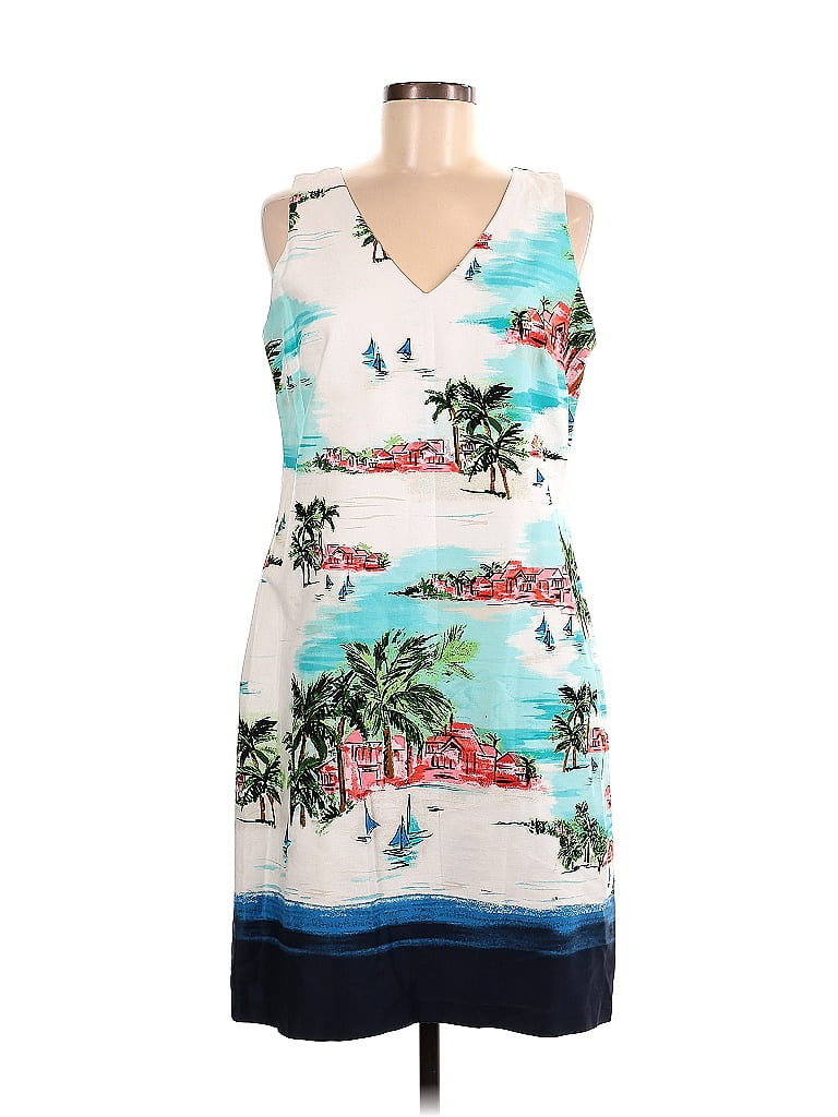 Robe En Soie Chetta B - Taille 10 - Noir Et Blanc Motif Géométrique - Occasion Très Bon état