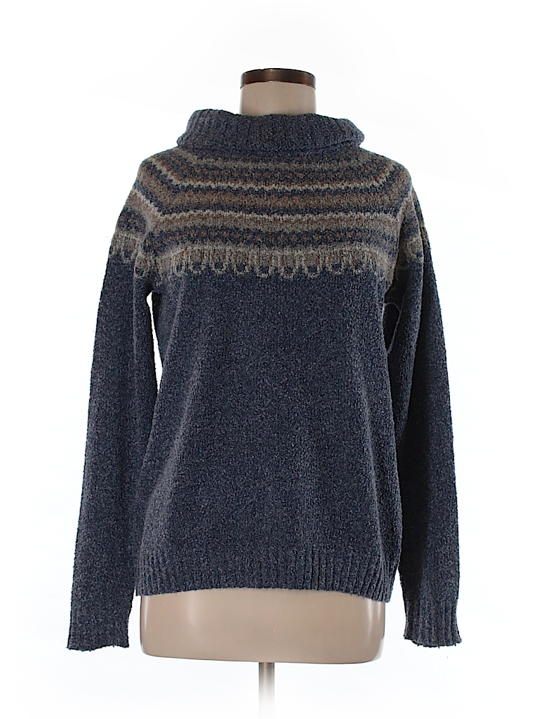 Columbia Print Navy Blue Turtleneck Sweater Size L - 66% off | thredUP