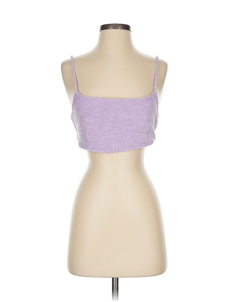 Pre-owned Nia Tank Top Purple Strapless Neckline Tops
