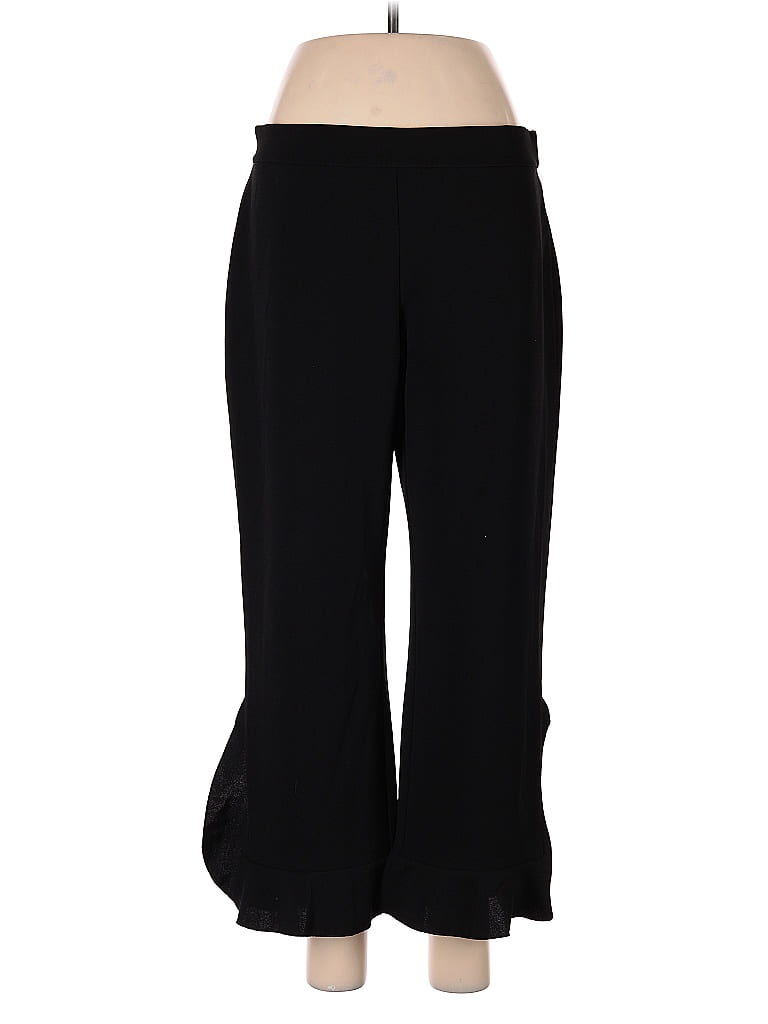 Alfani Women's Cropped Lace Inset Pants Black Size 10 Petite