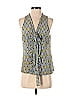 Fossil 100% Silk Blue Sleeveless Silk Top Size S - photo 1