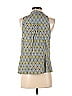 Fossil 100% Silk Blue Sleeveless Silk Top Size S - photo 2