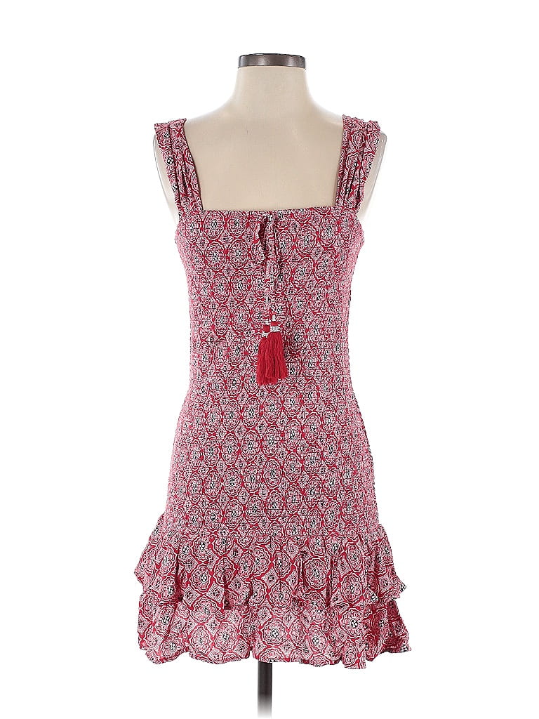 B.O.G Collective 100% Viscose Hearts Red Casual Dress Size S - photo 1