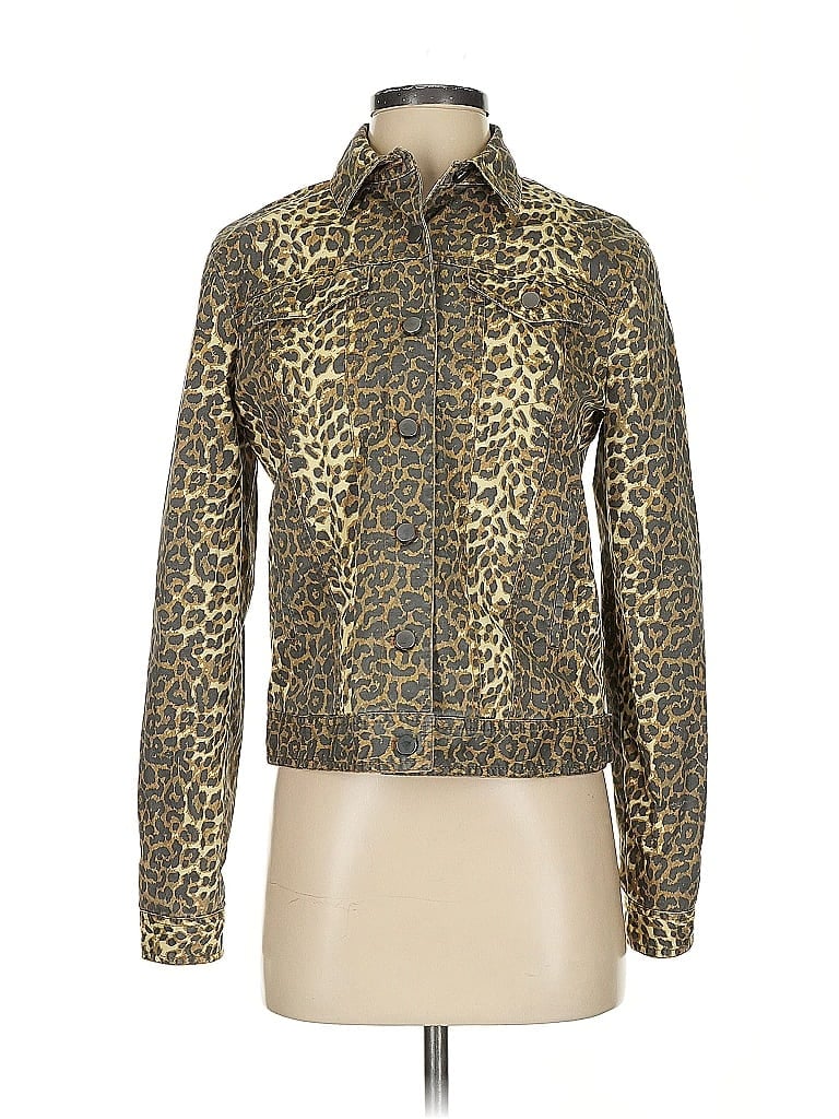 ATM Animal Print Gold Tan Jacket Size S - photo 1