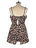 Boohoo Animal Print Brown Black Romper Size 12 - photo 2