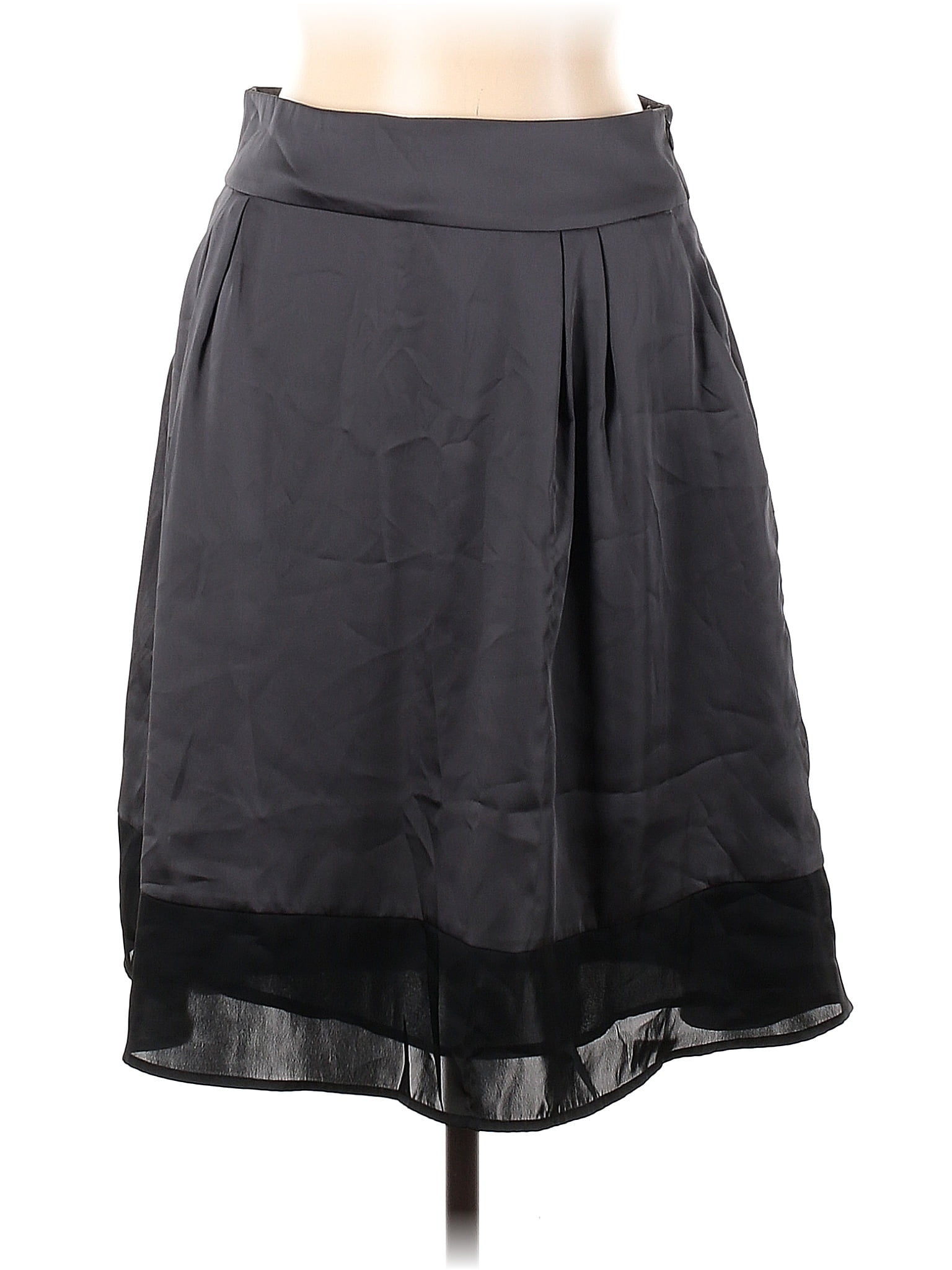 Attention 100 Polyester Solid Black Formal Skirt Size M 48 off