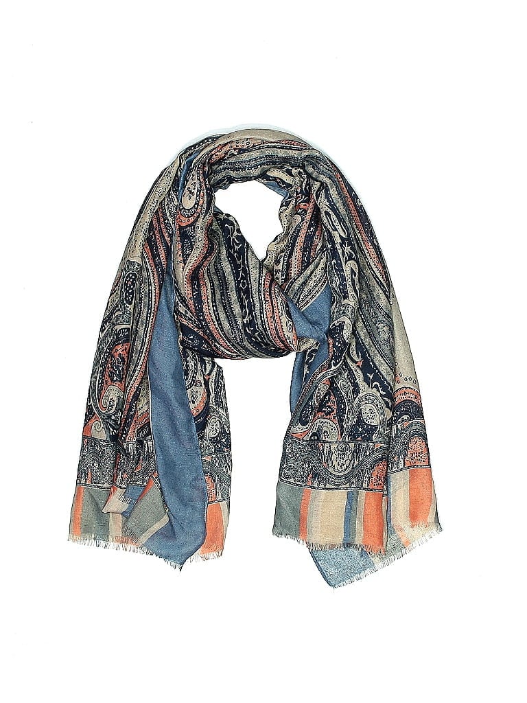 Gold Coast 100% Polyester Paisley Blue Scarf One size - photo 1