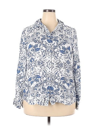 Big Dart 3/4 Sleeve Button-Down Shirt (view 1)