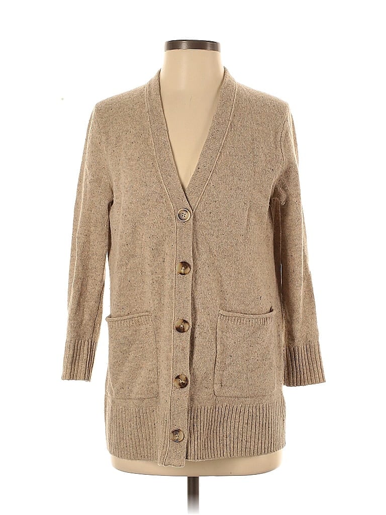Pre-owned Madewell Wool Cardigan Sweater In Brown
