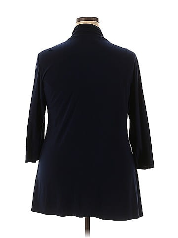 Ashley Blue 3/4 Sleeve Blouse (view 2)