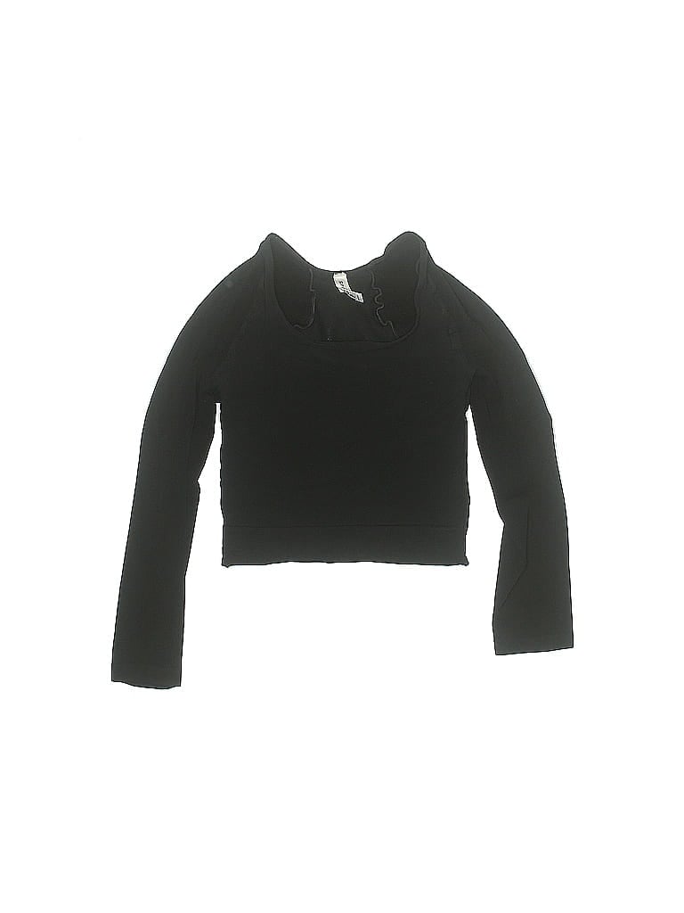 Pre-owned Spanx Kids'  Long Sleeve Turtleneck In Black