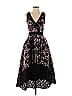 ML Monique Lhuillier 100% Polyester Black Dark Floral Alex Dress Size 2 - photo 1