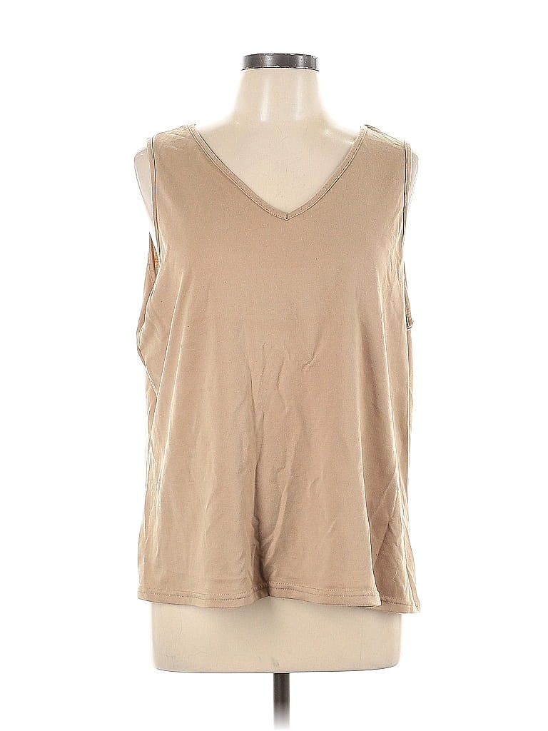 Pre-owned Nydj Sleeveless T-shirt In Brown