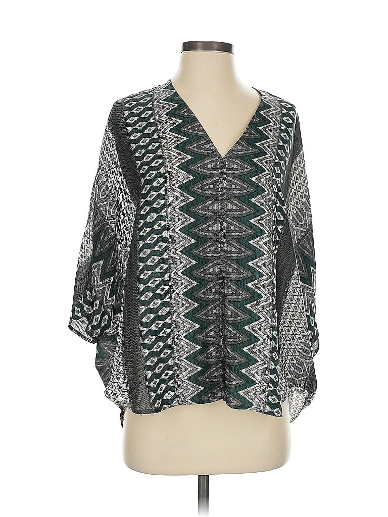 Pre-owned L'agence 3/4 Sleeve Blouse In Green