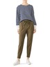 KINLY 100% Cotton Blue Striped Cuff Sweatshirt Size XS - photo 3