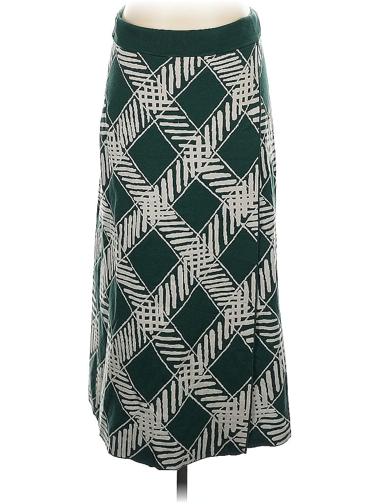 Tanya Taylor 100% Wool Argyle Green Wool Skirt Size S - photo 1