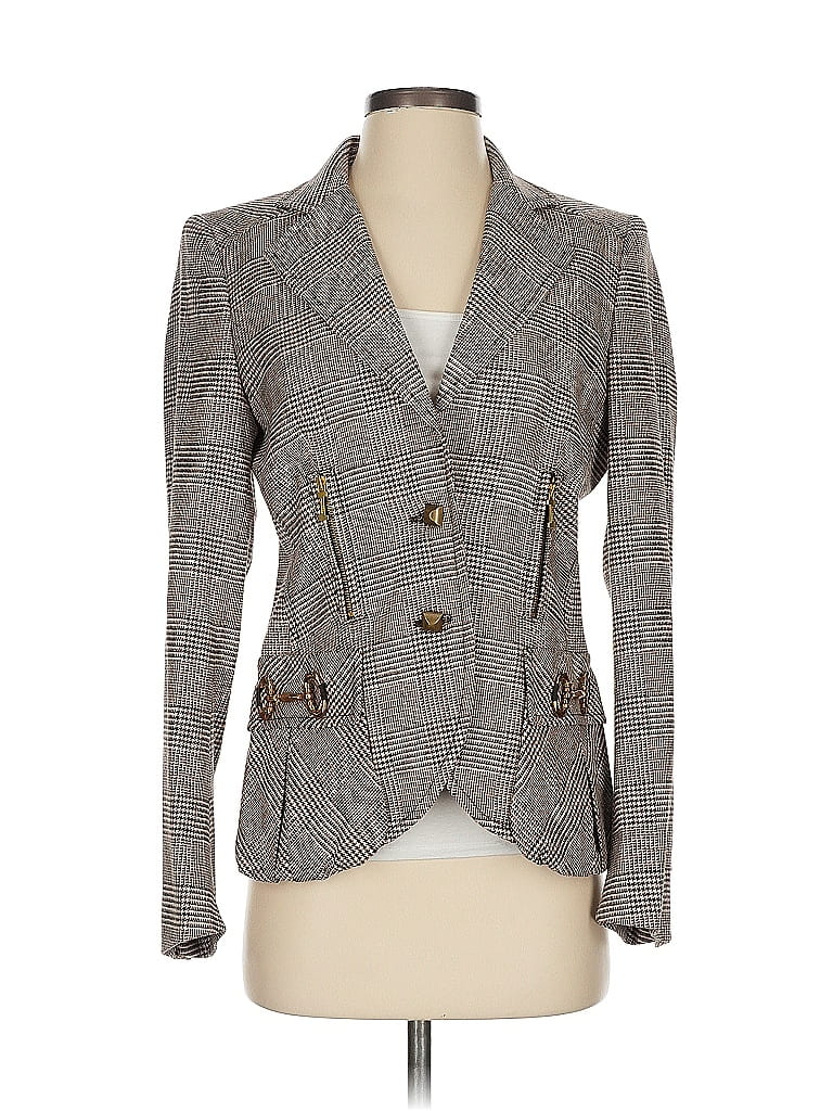 Iceberg Houndstooth Gray Brown Blazer Size M - photo 1