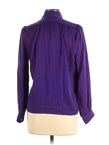 Saint Laurent Long Sleeve Silk Top (view 2)