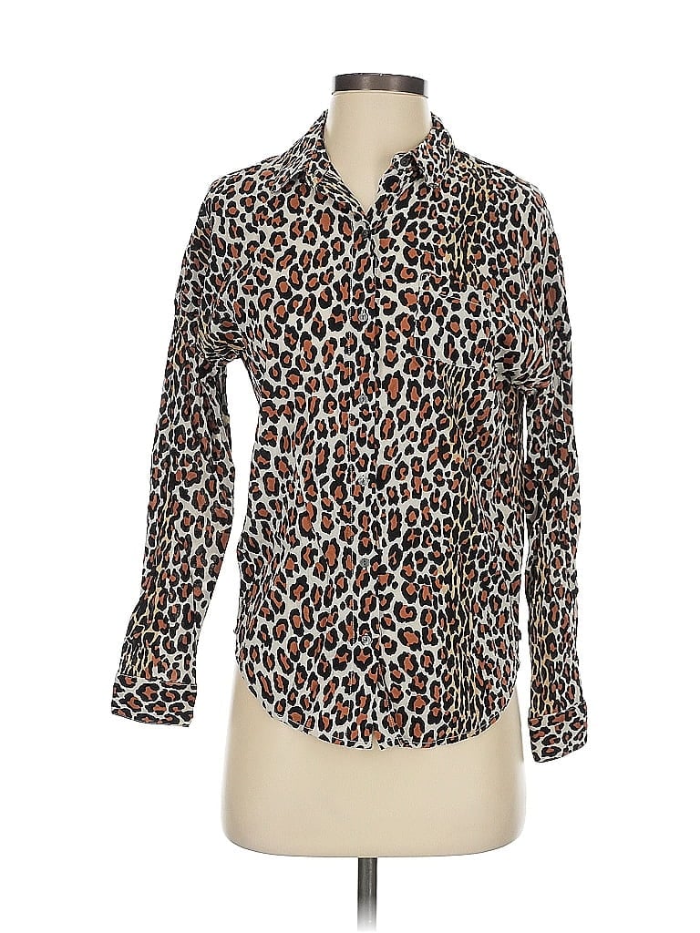 Pre-owned Scotch & Soda Long Sleeve Button Down Shirt In Brown